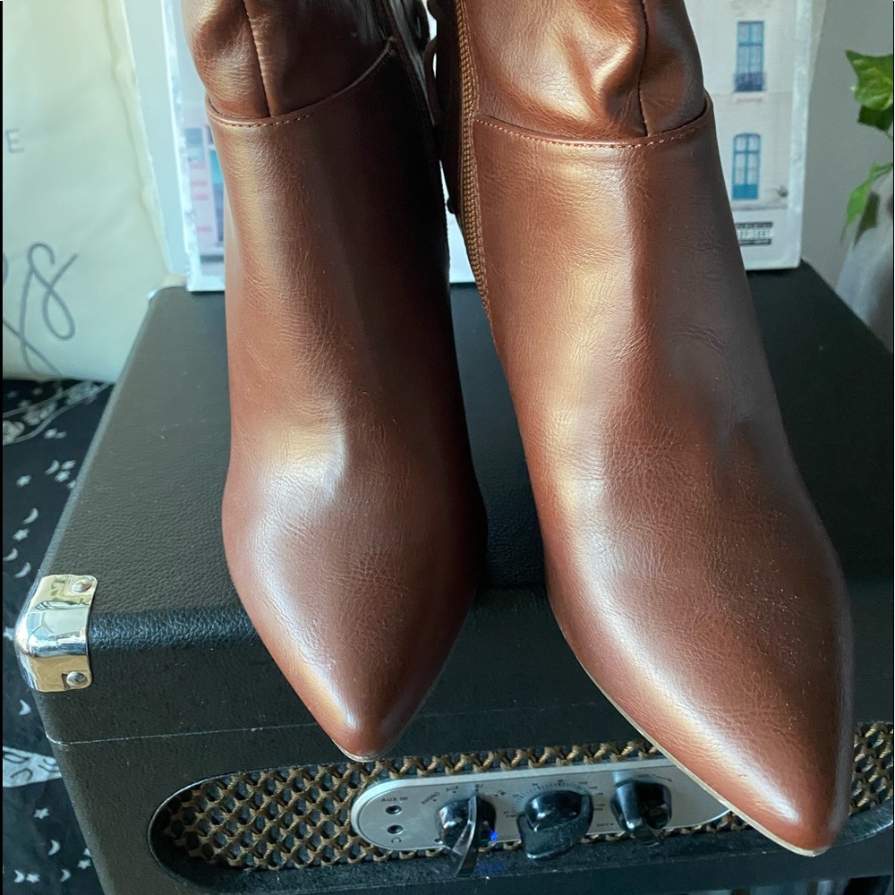 Over The Knee Lace Up Wedge Boots - brown - Picture 6 of 9